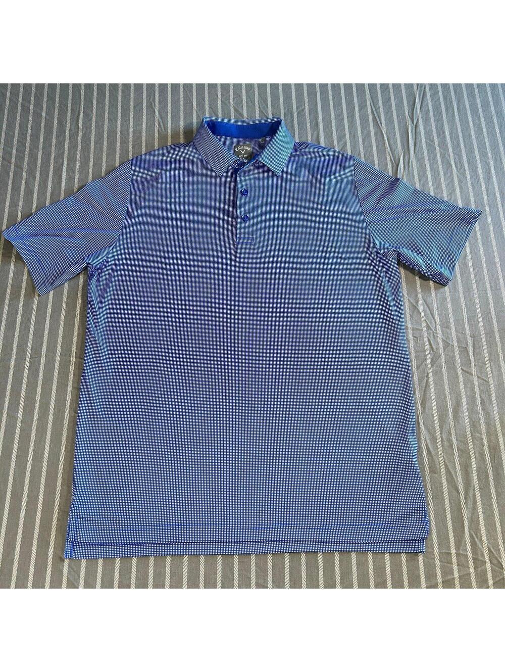 Callaway Opti-Dri Polo Golf Shirt Men's M Blue Short Sleeve